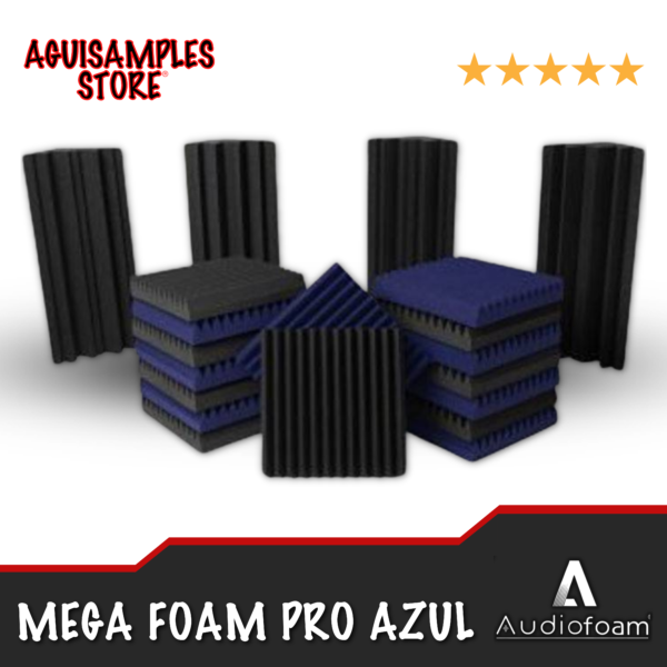 Set de Paneles Acústicos AUDIO FOAM MEGA FOAM PRO Color Azul